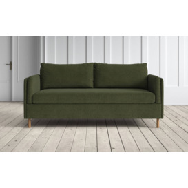 Edwina 2.5 Seater Sofa Bed in Dark Green Cord