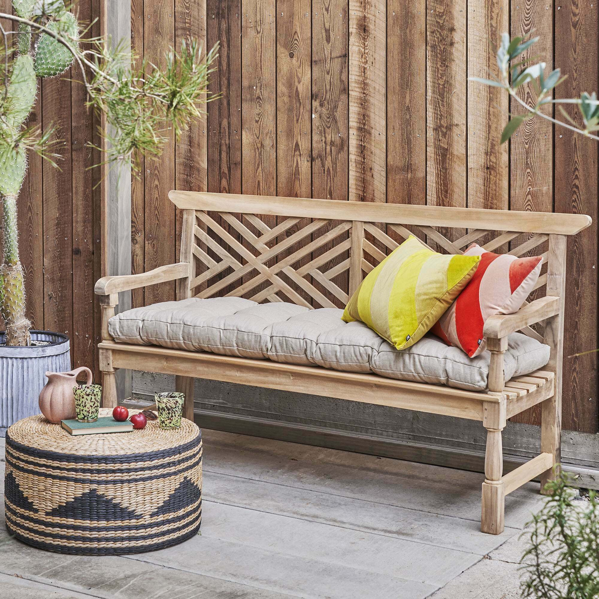 Graham and Green Geometric Cross Garden Bench