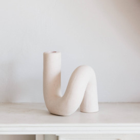 Graham and Green Pale Pink Twisted Candle Holder - thumbnail 3