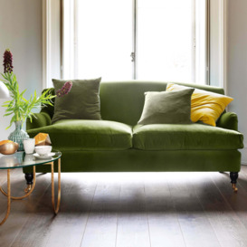 Doze Forest Green Velvet Two Seater Sofa