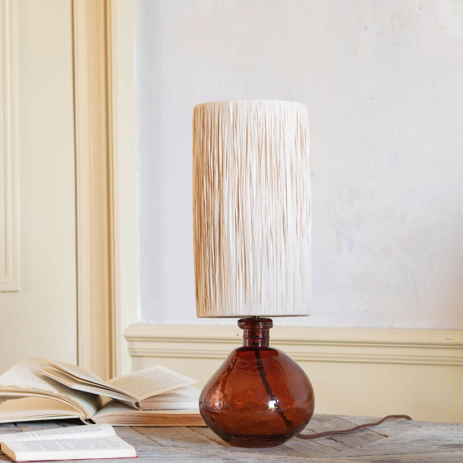 Lennox Dark Amber Table Lamp with Shade - image 1
