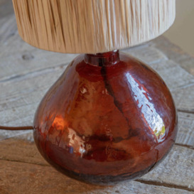 Lennox Dark Amber Table Lamp with Shade - thumbnail 3