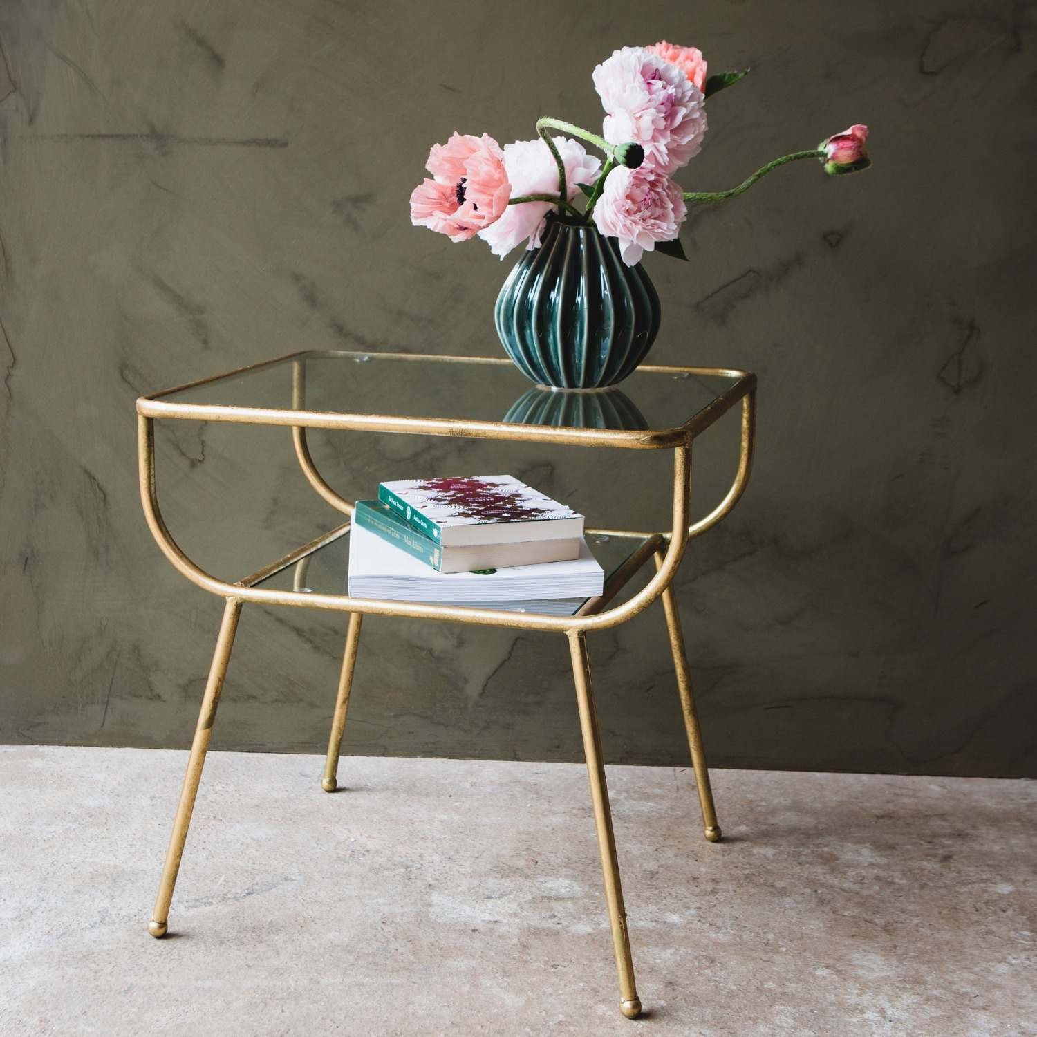 Graham and Green Eluminea Large Gold Side Table