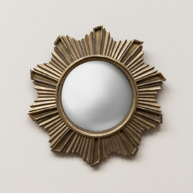 Graham and Green Convex Champagne Gold Halo Wall Mirror