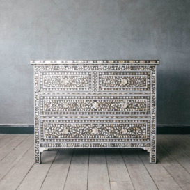Graham and Green Classic Grey Mother of Pearl Chest of Drawers - thumbnail 2