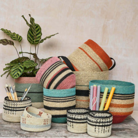 Graham and Green Striped Red Basket - thumbnail 2