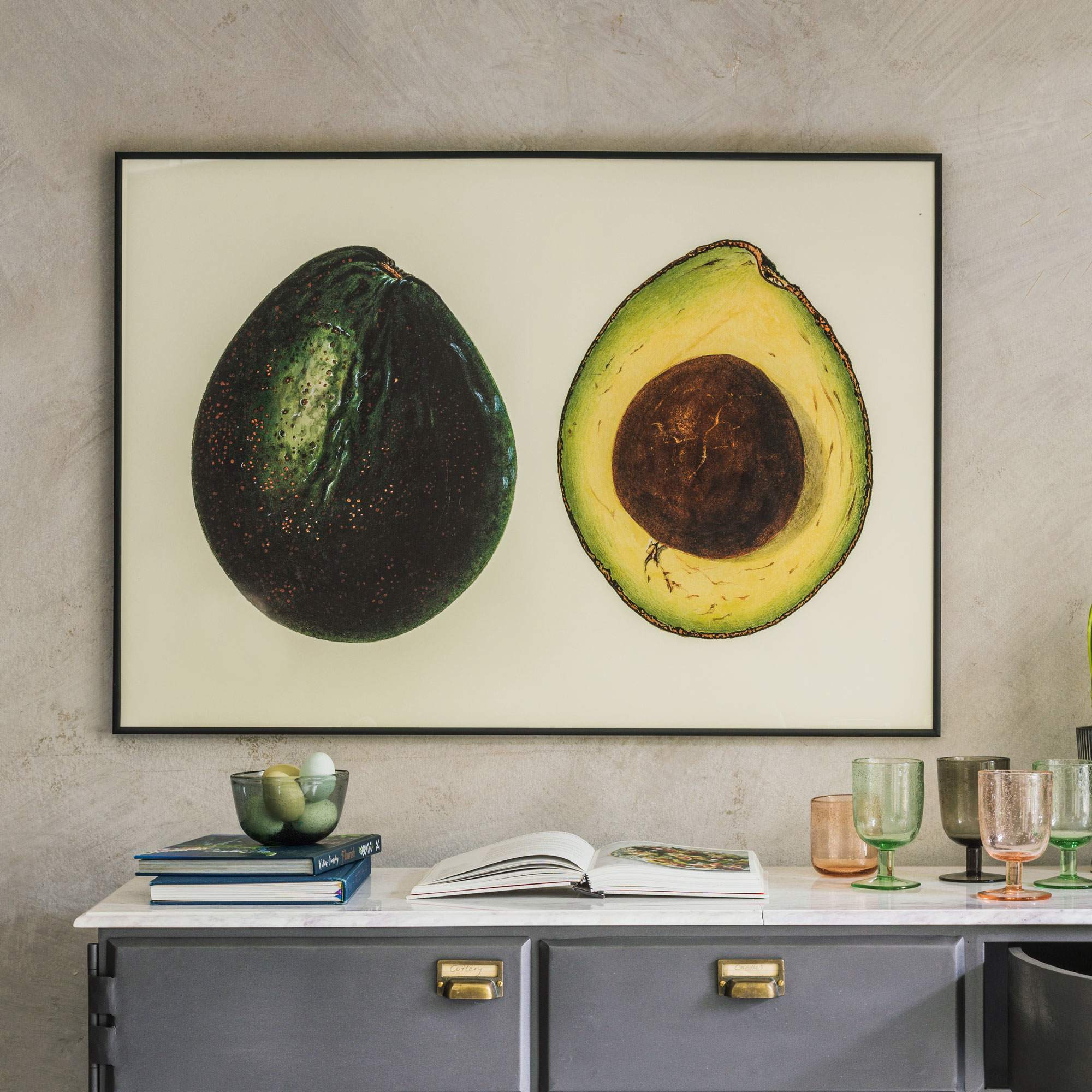 Graham and Green Large Framed Avocado Print