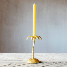 Graham and Green Single Golden Palm Candle Holder - thumbnail 1