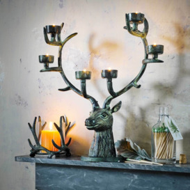 Graham and Green Green Stag Candle Holder