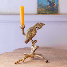 Graham and Green Gold Parrot Branch Candle Holder - thumbnail 1