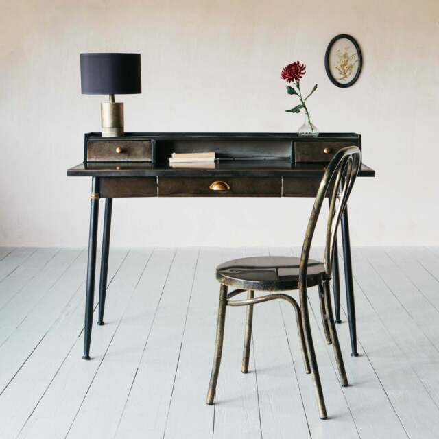 Graham and Green Sid Black Metal Desk - image 1