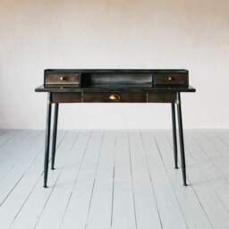 Graham and Green Sid Black Metal Desk - thumbnail 2