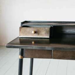 Graham and Green Sid Black Metal Desk - thumbnail 5