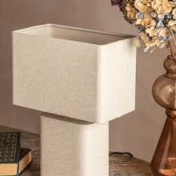 Graham and Green Grey Textured Large Rectangular Table Lamp - thumbnail 3