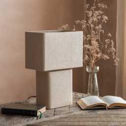 Graham and Green Grey Textured Large Rectangular Table Lamp - thumbnail 2