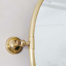 Graham and Green Otto Antique Gold Oval Tilting Mirror - thumbnail 2