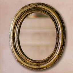 Graham and Green Antiqued Gold Large Oval Wooden Wall Mirror - thumbnail 3
