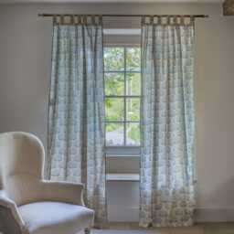 Graham and Green Fiorella Hand-Block Printed Single Curtain - thumbnail 1