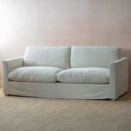 Graham and Green Maribel Oat Linen Three Seater Sofa - thumbnail 2