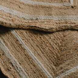 Graham and Green Scalloped Natural & White Jute Rug - 150 x 90cm - thumbnail 2