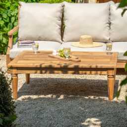 Graham and Green Logan Outdoor Teak Wood Coffee Table