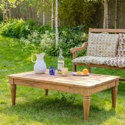 Graham and Green Logan Outdoor Teak Wood Coffee Table - thumbnail 2