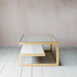 Graham and Green Estere Gold and Marble Coffee Table - thumbnail 5