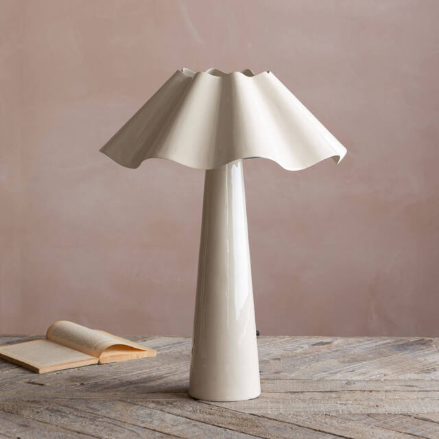 Graham and Green Eldon Ivory Enamel Table Lamp Large - image 1