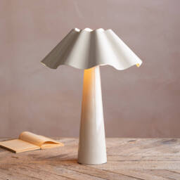 Graham and Green Eldon Ivory Enamel Table Lamp Large - thumbnail 2