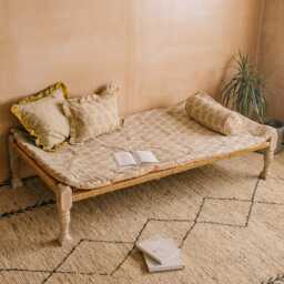 Graham and Green Blossom Hand-Block Printed Day Bed Mattress