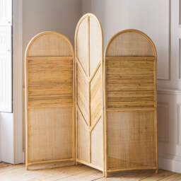 Graham and Green Natural Rattan Arched Screen - thumbnail 2