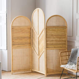 Graham and Green Natural Rattan Arched Screen - thumbnail 1