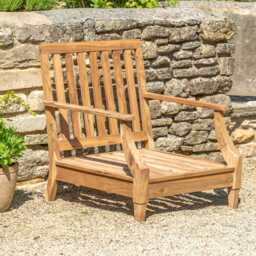 Graham and Green Greyson Teak Wood Outdoor Armchair - thumbnail 2
