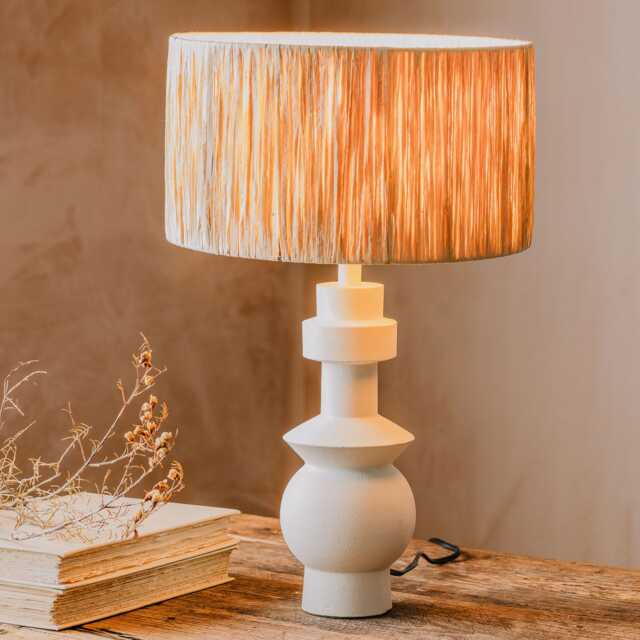 Graham and Green Delmare Cream Table Lamp - image 1