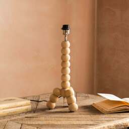Graham and Green Bobbin Tripod Natural Wooden Table Lamp - thumbnail 3
