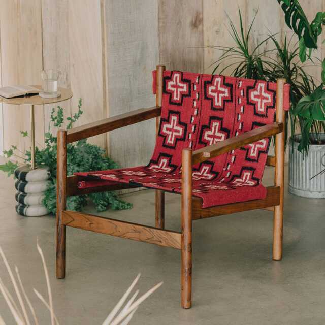 Graham and Green Anouk Mango Wood Sling Chair - image 1