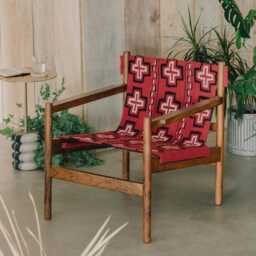 Graham and Green Anouk Mango Wood Sling Chair - thumbnail 1