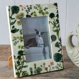 Graham and Green Flower Print Bone Photo Frame - 8 x 10 inch - thumbnail 2