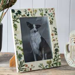 Graham and Green Flower Print Bone Photo Frame - 8 x 10 inch - thumbnail 3