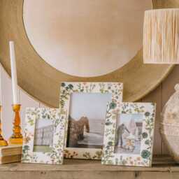 Graham and Green Flower Print Bone Photo Frame - 8 x 10 inch - thumbnail 1
