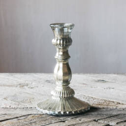 Graham and Green Antique Silver Glass Candle Holder - thumbnail 4