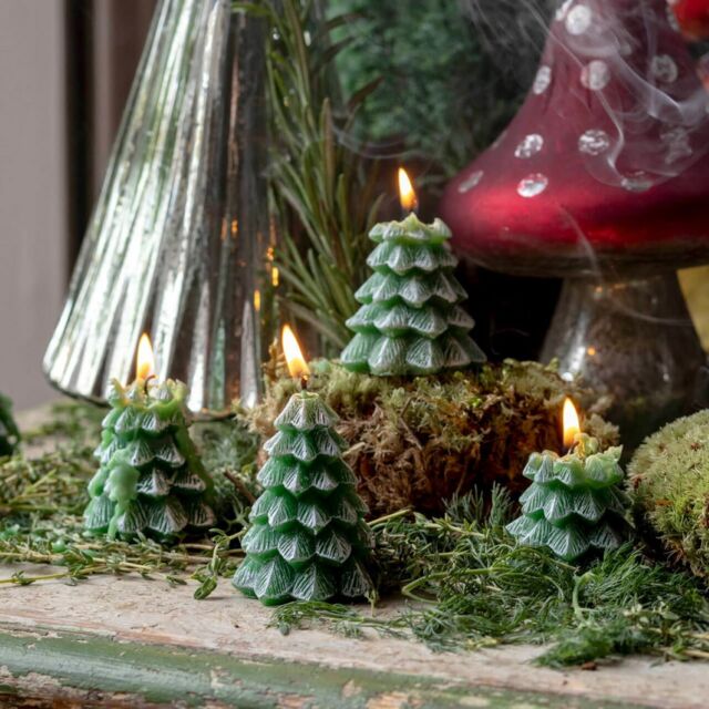 Graham and Green Set of Four Christmas Tree Candles