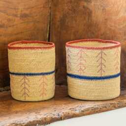 Graham and Green Set of Two Arrow Seagrass Baskets - thumbnail 1