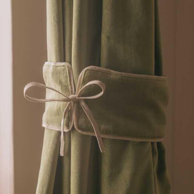 Graham and Green Set of Two Thyme Velvet Tie Backs - image 1