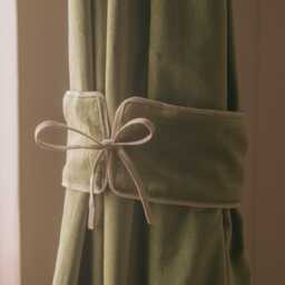 Graham and Green Set of Two Thyme Velvet Tie Backs