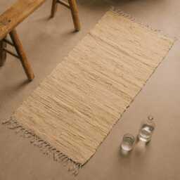 Graham and Green Natural Rag Rug Floor Runner 60 x 120cm - thumbnail 2