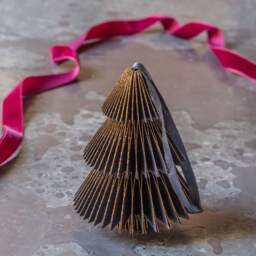 Graham and Green Majestic Blue Christmas Tree Honeycomb Decoration