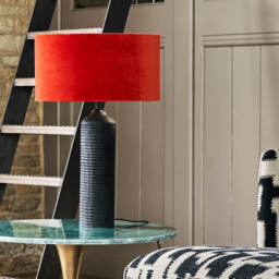 "Graham and Green Carnelian Velvet Lamp Shade 18""" - thumbnail 2