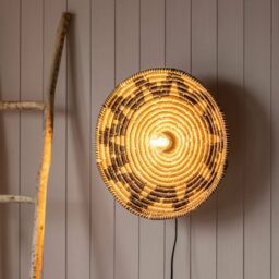 Graham and Green Zig Zag Seagrass Wall Light - thumbnail 2