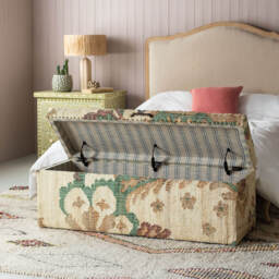 Graham and Green June Jute Floral Tall Blanket Box - thumbnail 2